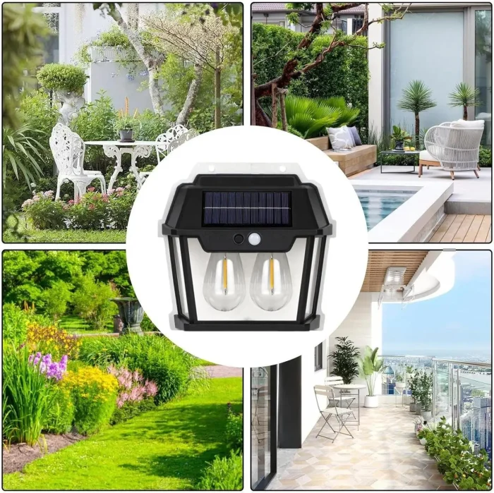 Lampă solară LED cu senzor de mișcare 2 lămpi - imagine 2
