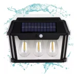 Lampă solară LED cu senzor de mișcare 3 lămpi - imagine 3
