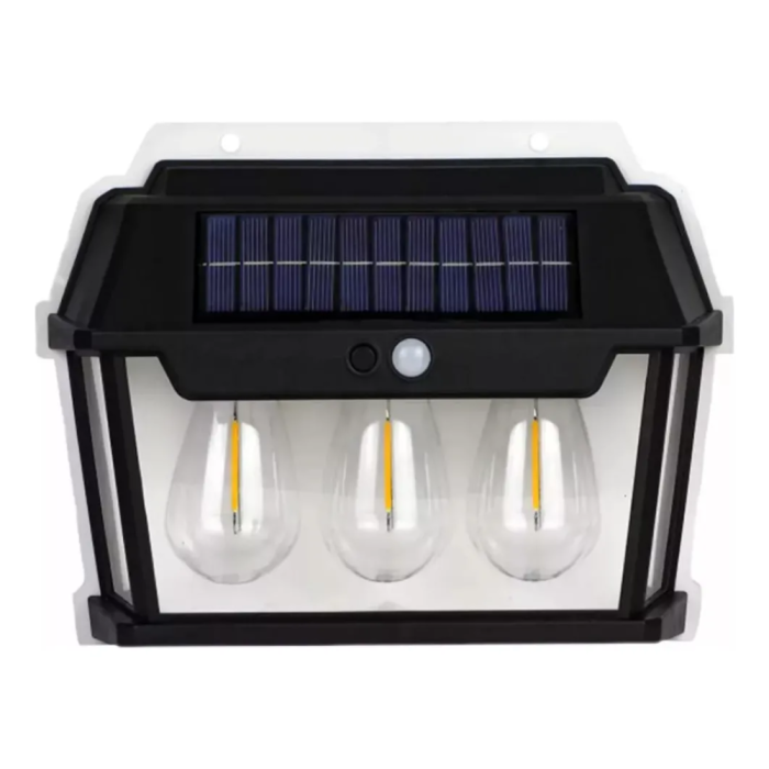 Lampă solară LED cu senzor de mișcare 3 lămpi - imagine 1